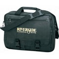 Black Leatherette Expandable Briefcase (16"x12"x5")